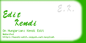 edit kendi business card